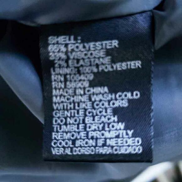 NEW Alex Marie Pinstripe Modern Blazer Gray Size 8 Wrinkle Free Worry Free - Picture 8 of 8